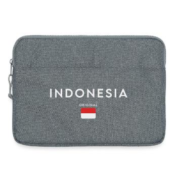 Drapeau indonésien, fierté indonésienne - Sacoche pour ordinateur portable 15 pouces - gris chiné - Devant