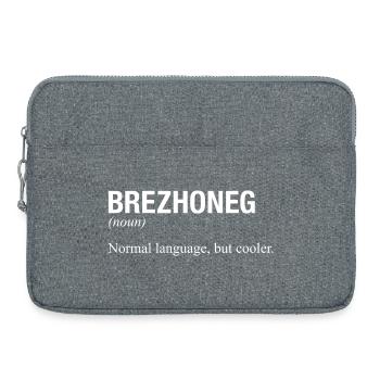 BREZHONEG Breton Brittany - Laptop bag 15" - heather grey - Front