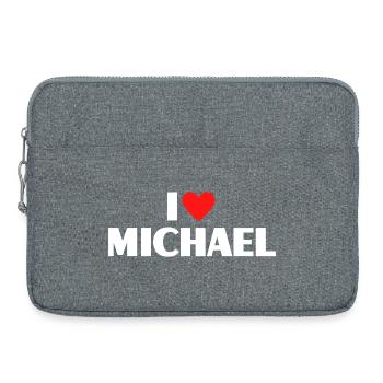 I love Michael Rotes Herz Romantischer Name Fan - Laptoptasche 15" - Grau meliert - Vorne