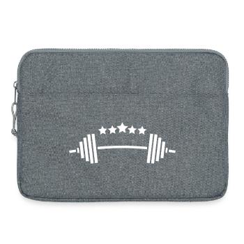 Weights & Stars: Fitness Power Design - Laptop bag 15" - heather grey - Front