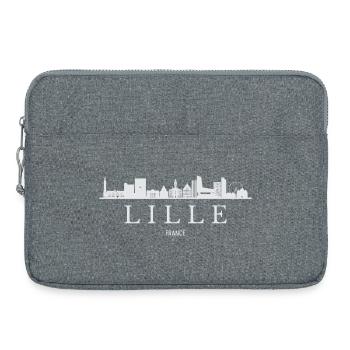 Skyline von Lille, Lille Frankreich - Laptoptasche 15" - Grau meliert - Vorne
