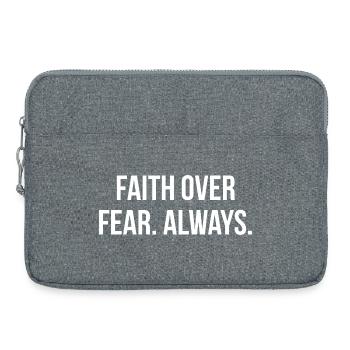 FAITH OVER FEAR. ALWAYS. | Greyline Official - Laptop bag 15" - heather grey - Front