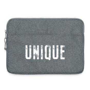 unique unique unique self-worth unique - Laptop bag 15" - heather grey - Front