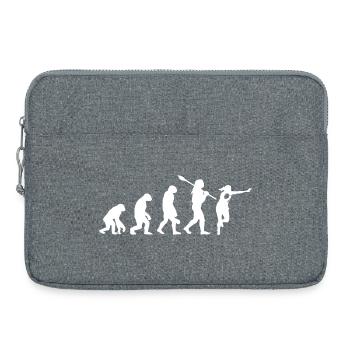Evolution Of Man Rugby Player Silhouette - Laptop bag 15" - heather grey - Front