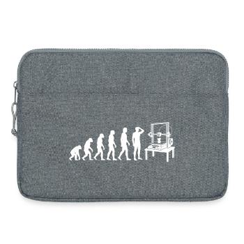 3D Printing Evolution – From Monkey to Maker - Laptop bag 15" - heather grey - Front