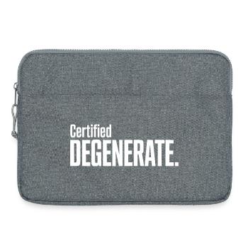 Certified Degenerate - Funny Gen Alpha Memes - Laptop bag 15" - heather grey - Front