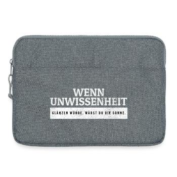 SARKASMUS - Wenn Unwissenheit glänzen würde - Laptoptasche 15" - Grau meliert - Vorne