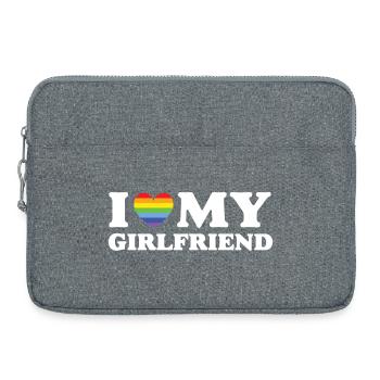 I Love My Girlfriend - LGBTQ - Laptop bag 15" - heather grey - Front