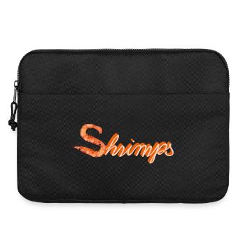 two shrimps or shrimps as funny typography - Laptop bag 15" - black - Front