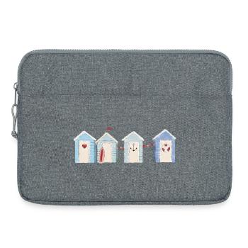 Une journée à la mer - Sacoche pour ordinateur portable 15 pouces - gris chiné - Devant
