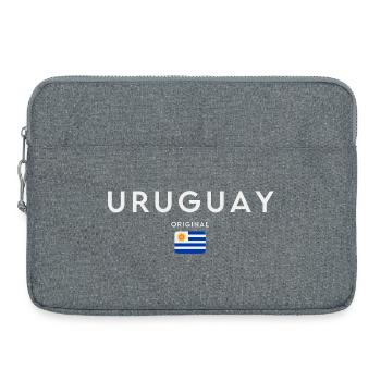 Flagge von Uruguay, Uruguayischer Stolz - Laptoptasche 15" - Grau meliert - Vorne