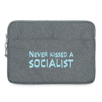 Nie einen Sozialisten geküsst - Laptoptasche 15" - Grau meliert - Vorne
