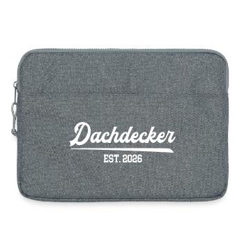 Dachdecker 2026 Ausbildung Prüfung Meister Azubi - Laptoptasche 15" - Grau meliert - Vorne