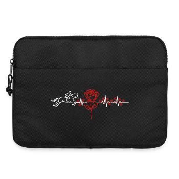 Horse Heartbeat ECG - Laptop bag 15" - black - Front