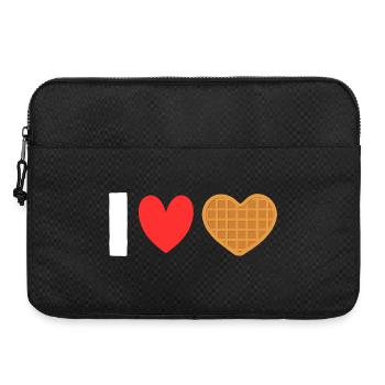 I Love Waffles Heart Waffle Breakfast - Laptop bag 15" - black - Front