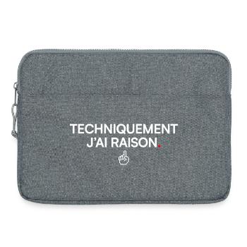 TECHNICALLY I'M RIGHT. | Humor - Laptop bag 15" - heather grey - Front