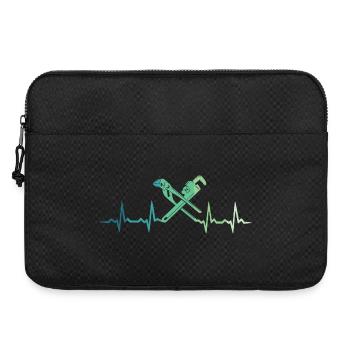 Heating engineer, plumber's heartbeat - Laptop bag 15" - black - Front