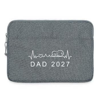 Zukünftiger Vater 2027 Herzschlag-Ankündigung Schwangerschaft - Laptoptasche 15" - Grau meliert - Vorne