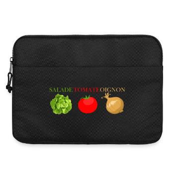 salade tomate oignon - Sacoche pour ordinateur portable 15 pouces - noir - Devant