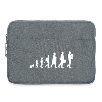 Development from child to French horn player - Laptop bag 15" - heather grey - Front