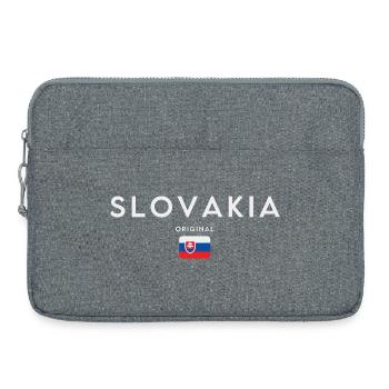 Flagge der Slowakei, Stolz der Slowakei - Laptoptasche 15" - Grau meliert - Vorne