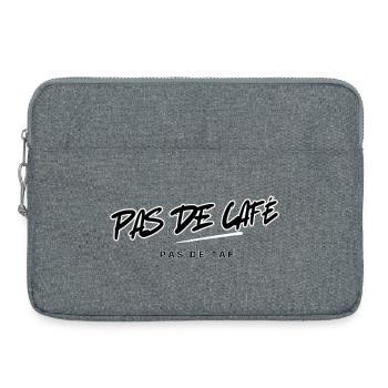 No Coffee Typographic Design - Laptop bag 15" - heather grey - Front