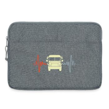 Oldtimer Bus EKG - Laptoptasche 15" - Grau meliert - Vorne