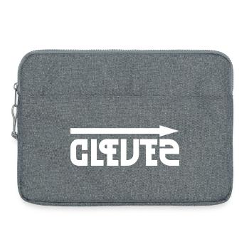 Clever & Stupid – des contrastes reflétés d’une manière amusante - Sacoche pour ordinateur portable 15 pouces - gris chiné - Devant