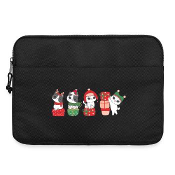 Chat à Noël - Sacoche pour ordinateur portable 15 pouces - noir - Devant