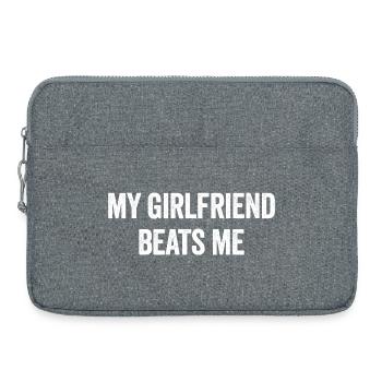 Ma copine me baise Drôle sarcastique M - Sacoche pour ordinateur portable 15 pouces - gris chiné - Devant