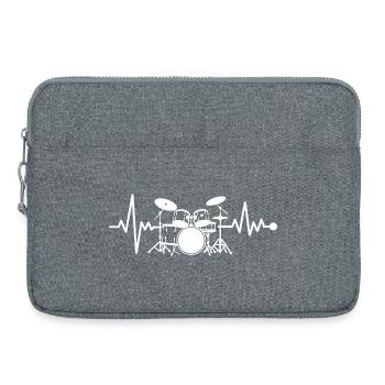Art de la batterie Heartbeat - Sacoche pour ordinateur portable 15 pouces - gris chiné - Devant