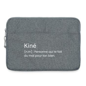 Définition Kiné Cadeau Humour Kinésithérapeute - Sacoche pour ordinateur portable 15 pouces - gris chiné - Devant