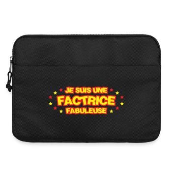 Je suis une factrice fabuleuse humour femme - Sacoche pour ordinateur portable 15 pouces - noir - Devant