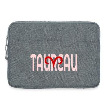 Stier März April - Laptoptasche 15" - Grau meliert - Vorne