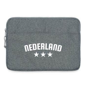 Néerlandais 3 étoiles Design Blanc - Sacoche pour ordinateur portable 15 pouces - gris chiné - Devant