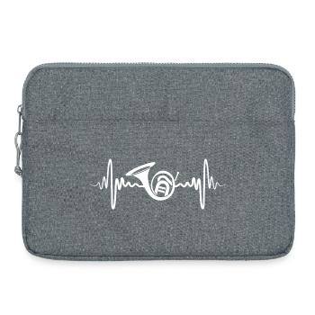 Waldhorn Herzlinie - Laptoptasche 15" - Grau meliert - Vorne