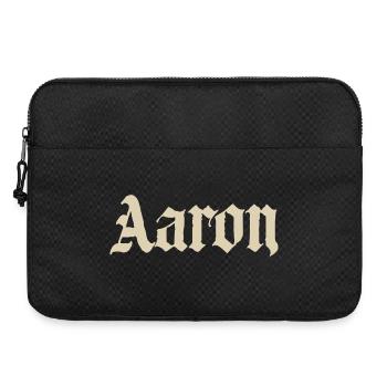 Nom d’Aaron - Sacoche pour ordinateur portable 15 pouces - noir - Devant