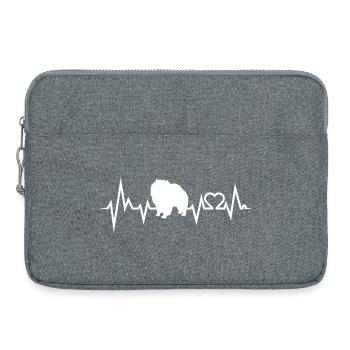Chow Chow - Sacoche pour ordinateur portable 15 pouces - gris chiné - Devant