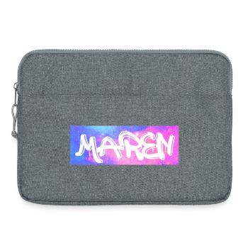 Maren Nom cadeau idée de cadeau galaxie - Sacoche pour ordinateur portable 15 pouces - gris chiné - Devant