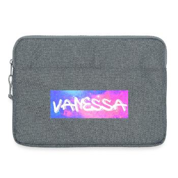 Vanessa Name Gift Gift Idea Galaxy - Laptop bag 15" - heather grey - Front