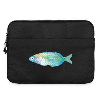 Le poisson coloré brille dans des couleurs délicates - Sacoche pour ordinateur portable 15 pouces - noir - Devant