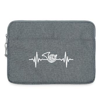 Horn player heartbeat - Laptop bag 15" - heather grey - Front
