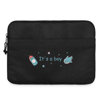 C’est un design de garçon bébé naissance garçon - Sacoche pour ordinateur portable 15 pouces - noir - Devant
