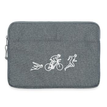 Triathlon Skizze - Laptoptasche 15" - Grau meliert - Vorne