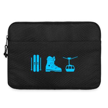 Design de ski en bleu - Sacoche pour ordinateur portable 15 pouces - noir - Devant