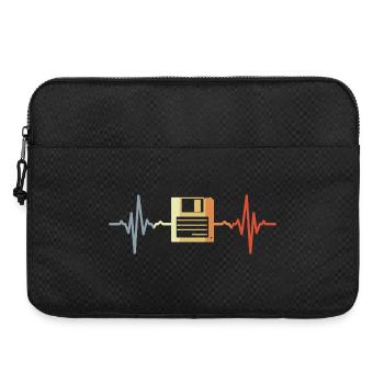 Retro Diskette EKG - Laptoptasche 15" - Schwarz - Vorne
