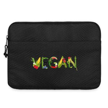 Illustration de lettrage de fruits et légumes VEGAN - Sacoche pour ordinateur portable 15 pouces - noir - Devant