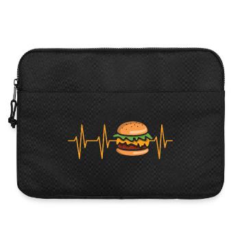 Burger Herzschlag Comic - Laptoptasche 15" - Schwarz - Vorne