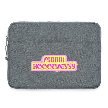 Ohhh hoooneyyy "Oh Honey" Neon Bubble Typography - Laptop bag 15" - heather grey - Front
