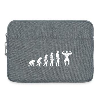 Évolution vers le culturisme – Motivation fitness - Sacoche pour ordinateur portable 15 pouces - gris chiné - Devant